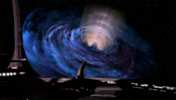 Wormhole opens at Deep Space Nine